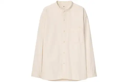 UNIQLO Shirts Unisex Ivory Stand Collar Moderate Other
