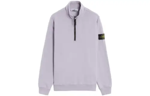 STONE ISLAND Sweatshirts Men's Purple Turtleneck Moderate Regular