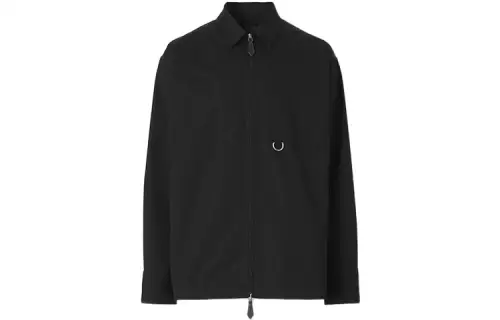 Burberry Shirts Men's Black Lapel Moderate
