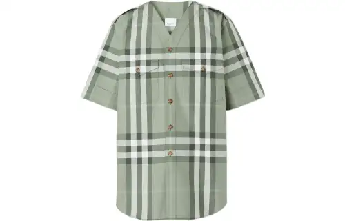 Burberry SS22 Shirt Men's Gray Green