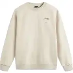 Li Ning Sports Life Collection Solid Color Logo Label Crew Neck Comfortable And Breathable Fleece Lined Thermal