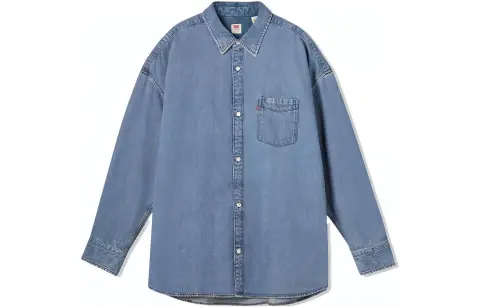 Levi's Shirts Men's Blue Lapel Moderate Other