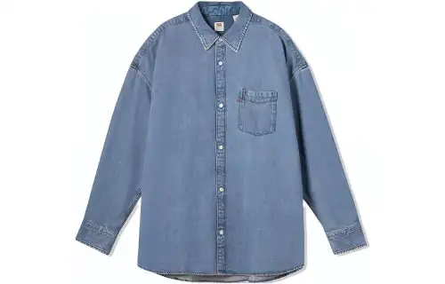 Levis Shirts Men's Blue Lapel Moderate Other