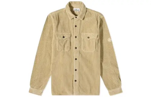 STONE ISLAND Shirts Men's Light Umber Lapel Moderate Shirt