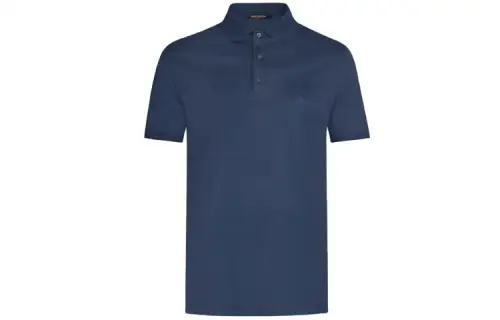LOUIS VUITTON New Quarterly Products Of LV Polo Shirts Men's Navy Blue Polo Collar Moderate Straight Fit