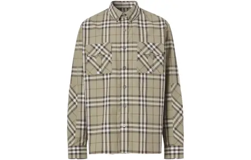 Burberry Shirt Men's Avocado Green