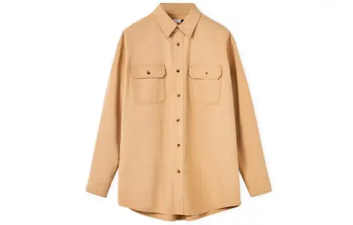 LOEWE Shirts Men's Khaki Lapel Moderate
