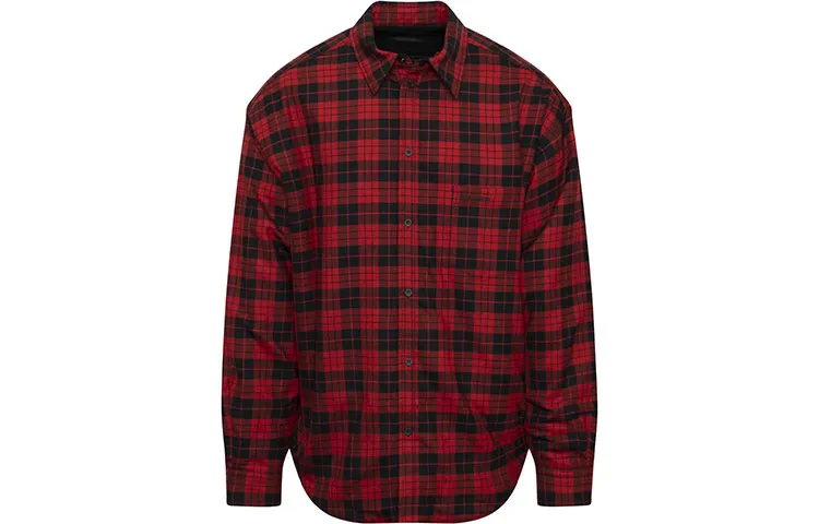 Balenciaga Shirts Men's Red Pointed Collar Moderate Other