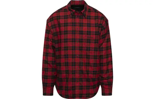 Balenciaga Shirts Men's Red Pointed Collar Moderate Other