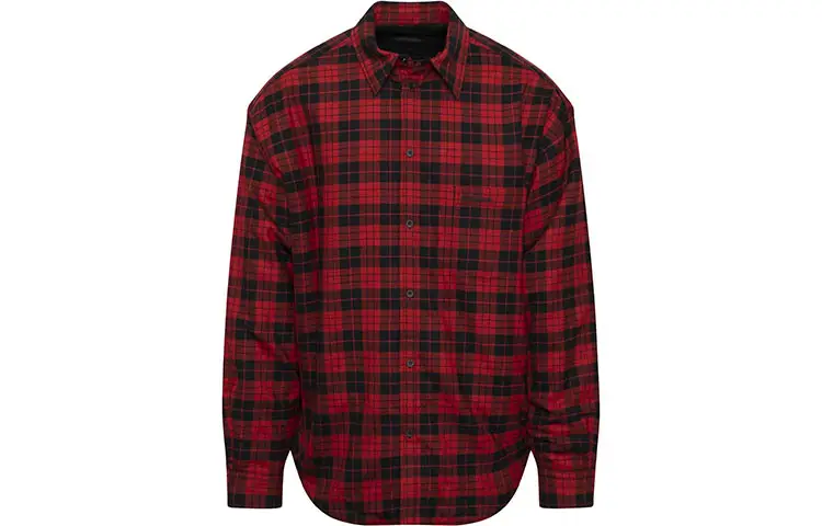 Balenciaga Shirts Men's Red Pointed Collar Moderate Other