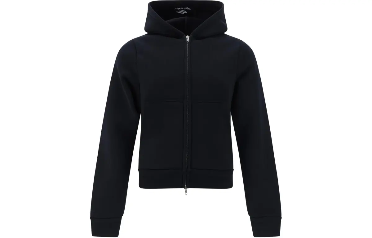 Balenciaga Cropped Zip Hoodie