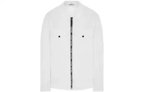 STONE ISLAND Shirts Men's White Lapel Moderate Other