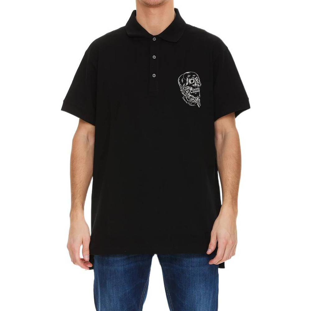 Мужская футболка Alexander McQueen SS22 Polo (черная)