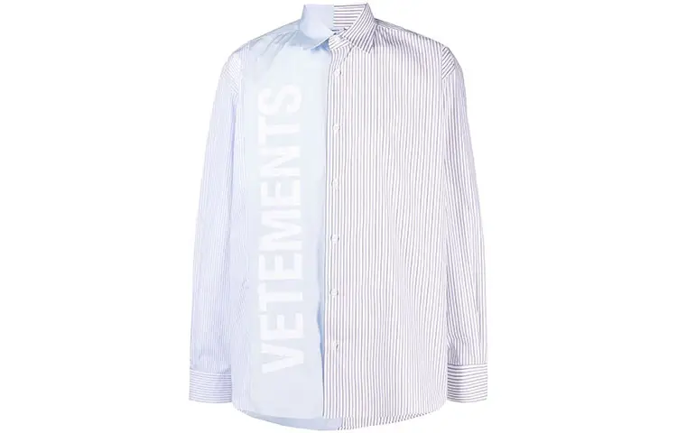 Vetements Shirts Unisex Blue Lapel Other