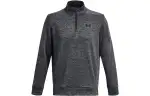 Under Armour Fleece Sweatshirts Men's Black Stand Collar Moderate Regular
