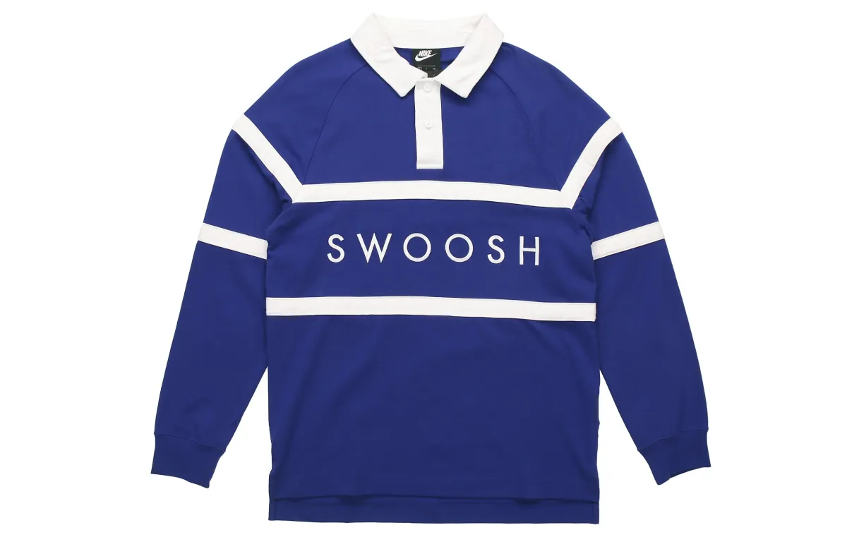 Nike As M Nsw Swoosh Rugby Polo Shirt Men's Blue