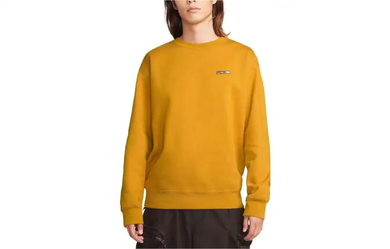 Nike Sweatshirts Men's Orange Crew Neck Moderate Regular