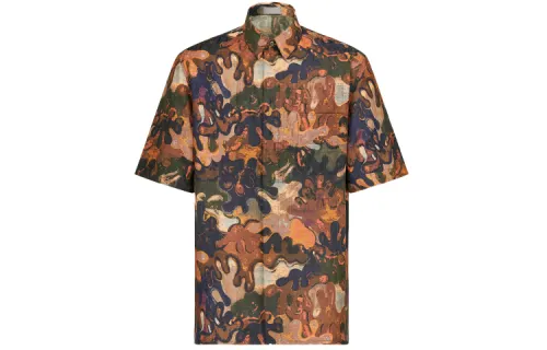 DIOR Quarterly New Products Shirts Men's Multicolor Lapel Moderate Shirt