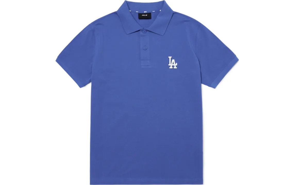 MLB Polo Shirts Men's Blue Polo Collar Moderate Straight Fit