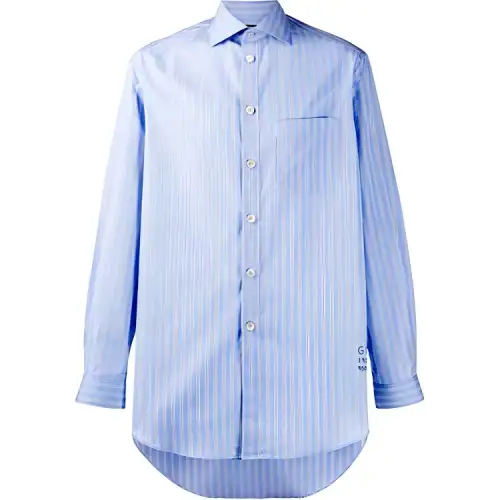 GUCCI Shirts Men's Blue Lapel Moderate Other