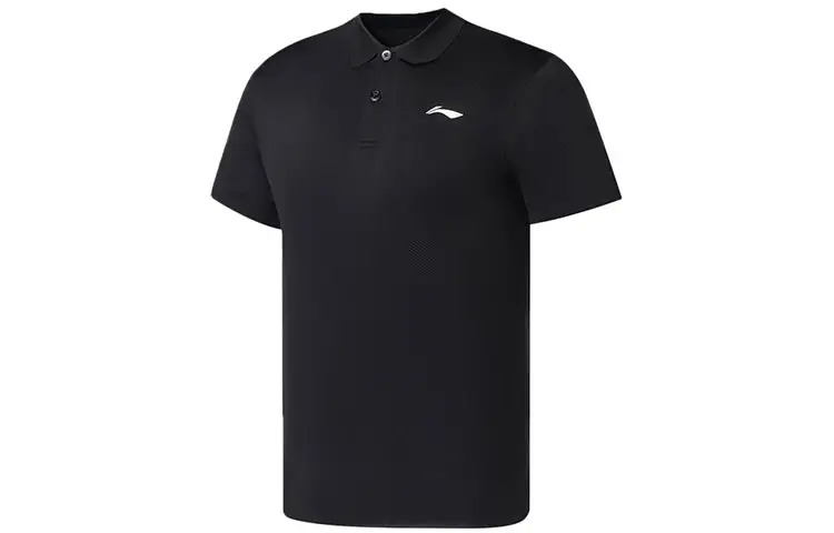 Li Ning Fitness Series Polo Shirt Men's Black