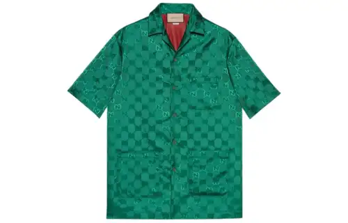 GUCCI Gg Canvas Nylon Bowling Shirt