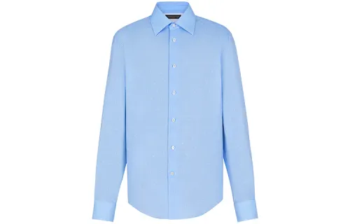 LOUIS VUITTON New Quarterly Products Of LV Shirts Men's Bright Blue Pointed Collar Moderate Other