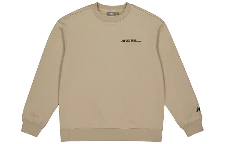 New Balance Sweatshirts Men's Khaki Crew Neck Moderate Regular