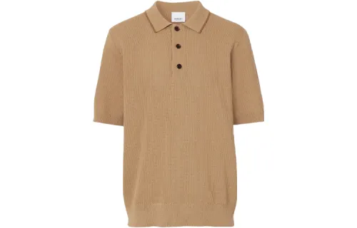 Burberry Polo Shirts Men's Camel Polo Collar Moderate Straight Fit