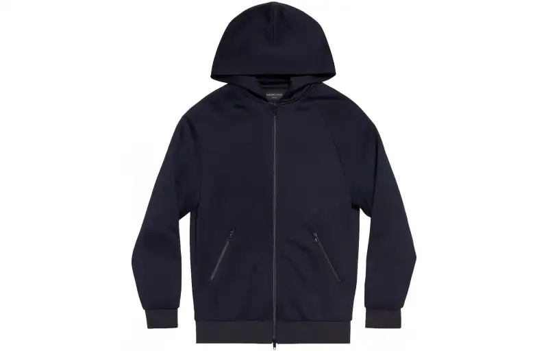 Balenciaga Long Printed Straight Hem Hoodie