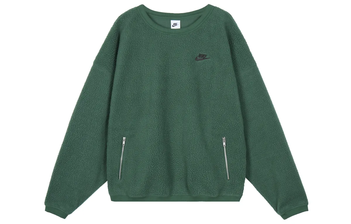 Nike Sweatshirts Men's Fir Green Crew Neck Moderate Regular