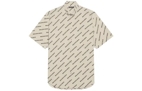 Balenciaga Shirts Men's Beige Lapel Moderate Other