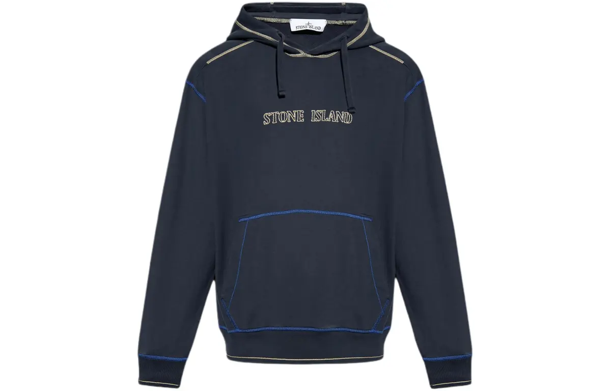 Stone Island logo-embroidered hoodie