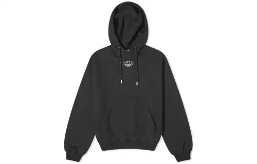 OFF-WHITE bandana-embroidered cotton hoodie