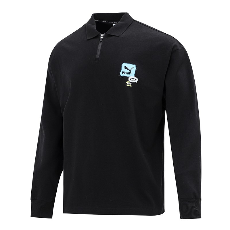 Мужское поло PUMA Puma LogoPolo (черное)