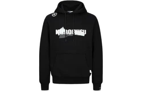 EVISU Sweatshirts Men's Black Hooded Moderate Regular