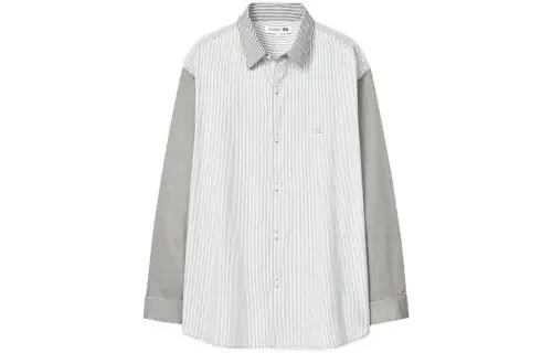 UNIQLO X JW Anderson Uniqlo Jw Anderson Co Branded Series Shirts Men's Lead Gray Moderate Shirt