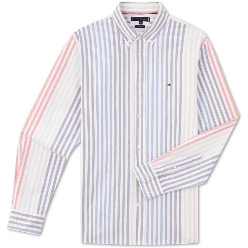 Tommy Hilfiger Shirt Men's Red Blue White Stripes