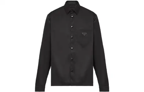 PRADA Snap Logo Detailed Button-Up Shirt