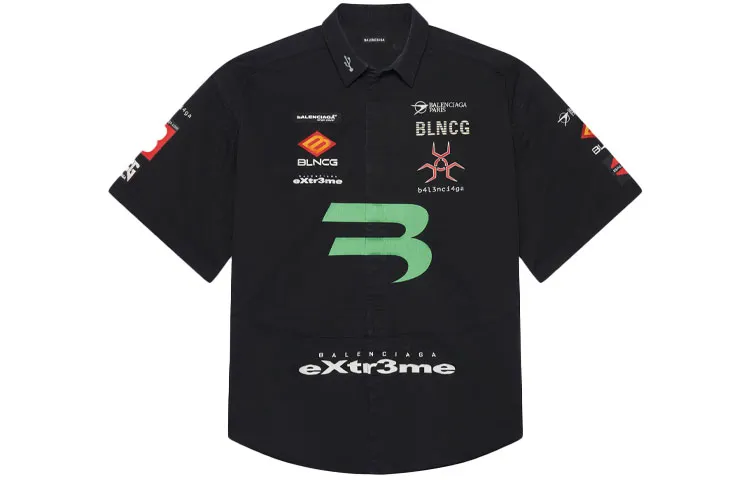 Balenciaga Shirt Loose Fit Men's Black