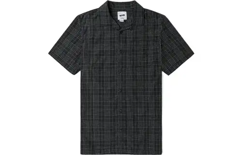 Vans Shirts Men's Black Lapel Moderate Straight Fit