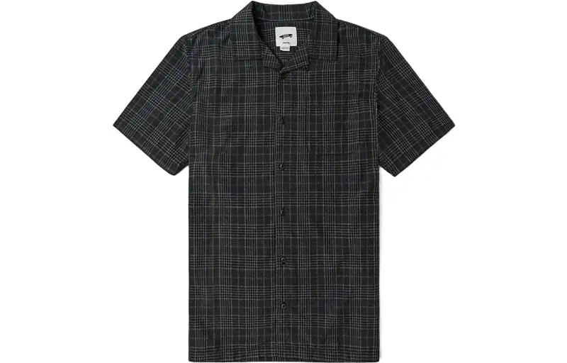 Vans Shirts Men's Black Lapel Moderate Straight Fit