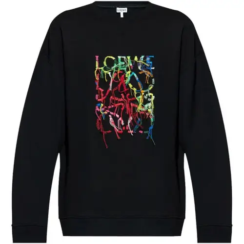 LOEWE Logo Embroidered Crewneck Sweatshirt