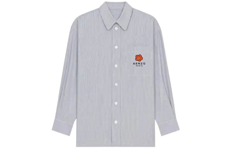 KENZO X Nigo Boke Flower Crest On Pocket Oversized Shirt