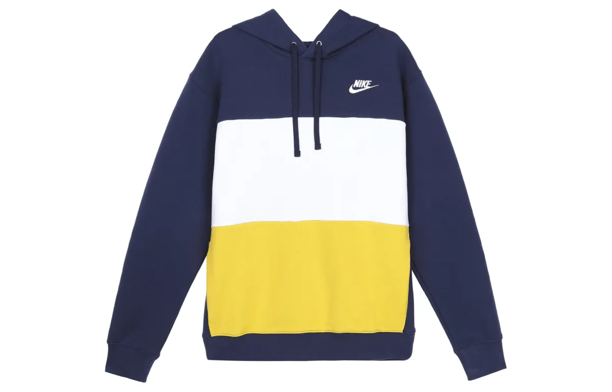 Nike Sweatshirts Men's Dark Navy Blue Hooded Moderate Regular