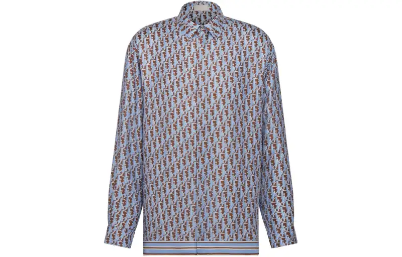 Dior 2010s Oblique-monogram silk shirt