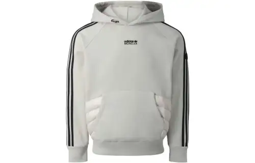 Adidas Originals X Moncler X Adidas Originals Sweatshirts Men's Talc Lime Hooded Moderate Regular