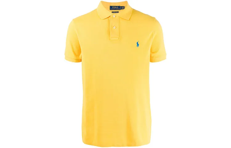 Polo Ralph Lauren Polo Shirt Custom Slim Fit Men's Yellow