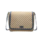 GUCCI GG Supreme Canvas Shoulder Bag, Crossbody Bag Medium Men's Ebony & Blue