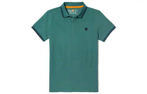 Timberland Polo Shirt Men's Blue Green